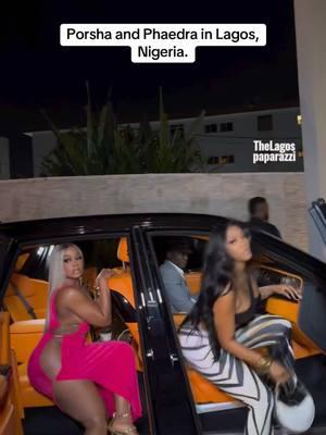 Porsha and Phaedra in Lagos, Nigeria. Frick and frack!!! #rhoa #porshaguobadia #phaedraparks #porshawilliams 