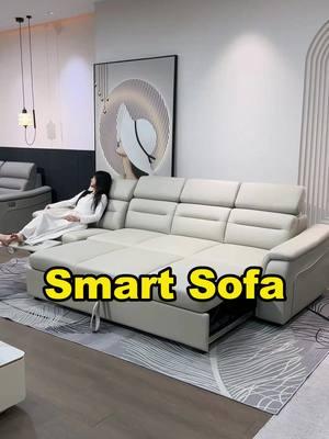 Electric sofa can be used as a sofa or a bed#smartsofa #sofa #chair #furniture #furnituredesign #furniturefactory #interiordesign #electric #aleadhome 