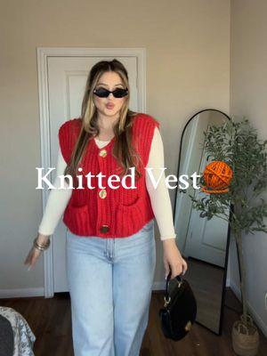 Get yours before it’s gone! Only $10  I would recommend sizing down! RUNS BIG!! Wearing size: L #knitted #fyp #falloutfits #mademyyear #newyearnewaura #tiktokshopfinds #tiktokshopholidayhaul #outfitinspo #sweatervest 