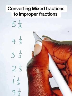 Mixed fractions to improper fractions #fractions #math #maths #mathematics 