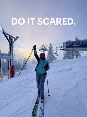 Do it scared. #motivation #doitscared #motivational #skiing #howtoski #scared #ski #snowboarding #2025 @shelby 