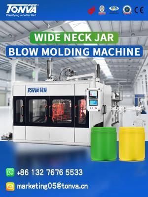 plastic wide neck jar blow molding machine with the production line solution #plasticjar #foodjar #plasticmoldingmachine #blowmoldingmachine #plasticbottle #bottlemakingmachine #extrusionblowmoldingmachine #wideneckbottle #foodpackaging