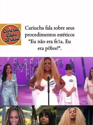 Cariucha fala sobre seus procedimentos estéticos “Eu não era fe1a. Eu era p0bre!”. #cariucha  #patriciaabravanel #programasilviosantos #leodias #fofocalizando #jojotodynho #domingolegal #celsoportiolli #domingãocomhuck #lucianohuck 🎥SBT