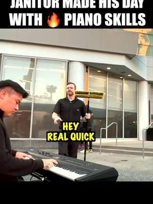 JANITOR MADE HIS DAY WITH 🔥 PIANO SKILLS #piano #publicreaction #pianocover #vantoan