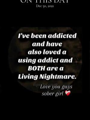 #onthisday #addicted #addict #livingnightmare #Love #addiction #sobergirl #mentalhealthmatters #mystory #fyp #foryoupage #naturalalchemy_2 #addictionisnotachoice #addictionisreal #godbless #happynewyear #loveyouguys #both 