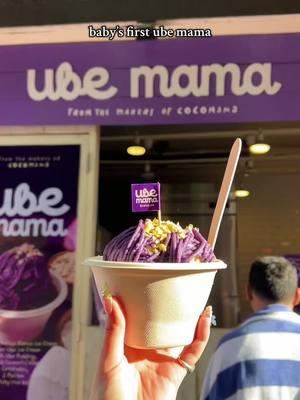 Baby’s first Ube Mama💜 I def should have done the double ube ice cream scoops but the half and half with corn flake wasn’t too bad lol #ube #ubemamaboracay #boracay 