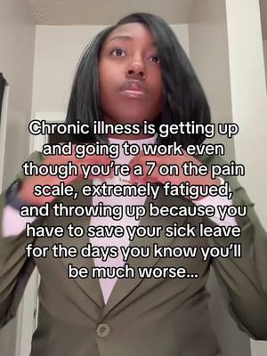 I’ve been in a flare for WEEKS now but I hate having to figure out if I’m sick enough to actually use a precious sick day 🤦🏾‍♀️ #chronicillness #chronicpain #chronicillnessawareness #chronicfatigue #ulcerativecolitis 