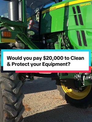 Would you pay $20,000 to keep your Sprayer Clean & Protected? This John Deere R4060 tractor retails used for $250k-$450k.  #tailormadedetailing #johndeere #sprayprotection #ceramiccoating #agriculture #farming #sprayingcrops #wheat #corn #harvest #turnaround #bluecollar #earthmoving #heavyequipment #construction #tractor #tractors #farmtok #farming #farmhouse 