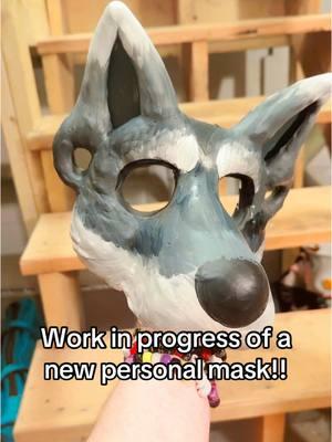 New wolf mask coming soon!!  . . . #therian #therianthropy #theriansoftiktok #therianmask #wolftherian #theriantiktok #therians #furry #fursuit #fursuitmaker #furryfandom #furrytiktok #theriangear #fursuiting #quadrobics #otherkin #therianthrope #cringe 