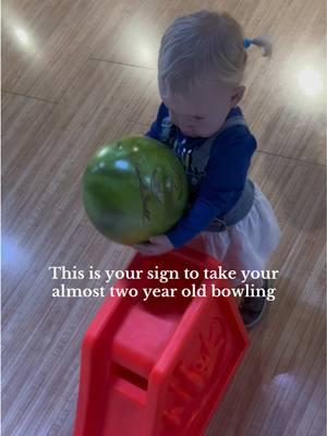 They are so much more capable than we even know  #toddlermom #toddlerlife #toddleractivities #parenthood #parenthoodmoments #bowling 