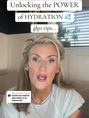 Hydration is really important when you’re taking a GLP one medication. Remember to always consult with your medical provider regarding specific questions about your health.  ##SelfCare##glp1journey##healthylife##wlslifestyle##tirzejourney##wskincareroutine##tirzepatidecompound 