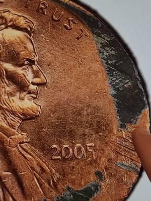 This is a rare mint error penny however its damaged. #penny #errorcoins #minterror #numismatics #coincollecting #coin #cointok 