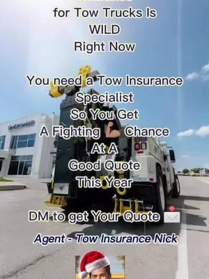 @TowInsuranceNick 🥇 Insurance for tow trucks is WILD right now. Start the New Year off with an insurance agency that knows the tow industry and that’s US 🚀. Drop us a DM to get started on your quote! #towtrucklife #heavywrecker #wreckers #wreckerlife #towtruckinsurance #towlife #towtruckdriver #towtruckasylum #towtruckthings