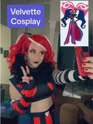 Finally posting my Velvette cosplay—what do you think? 😅 #Cosplay #HazbinHotel  #hazbinhotelcosplay #velvette #velvettecosplay 