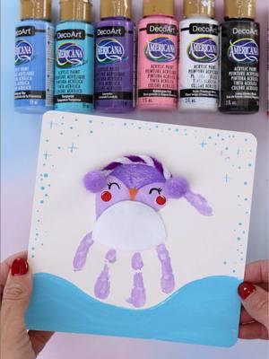 Easy HandPrint Craft idea | Penguin idea | easy winter craft idea #decoArt @DecoArt 