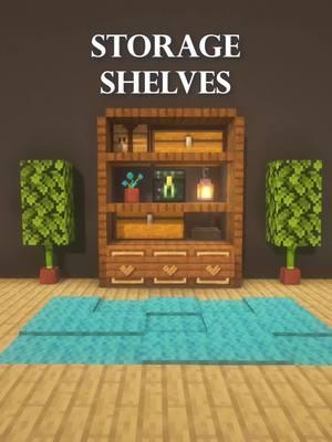 Minecraft Storage Shelves Decoration! #Minecraft #minecraftmemes #mc #minecraftideas #minecraftbuilding #gaming #videogames #minecraftdecoration #minecraftfurniture 