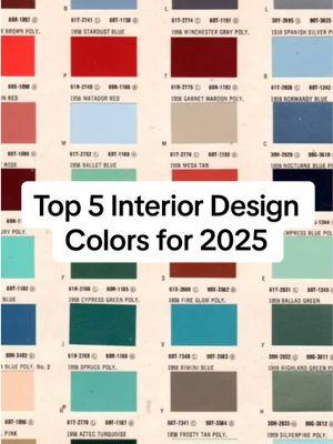 We’re all about color in 2025😉 Which color is your favorite?  #2025 #newyear #designtrends #decortrends #decorinspo #colortrends #trending #homeinspo #hometrends #colors #interiordesign #homedecor #colorfulhome #aesthetic #aesthetichome 