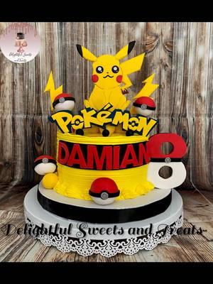 Happy Birthday Damian 🎁✨ #creatorsearchinsights #pokemoncake #pikachu #pikachucake #whippedcream #whippedcreamfrosting #pasteldechantilly #fondant #fondantdecorations 