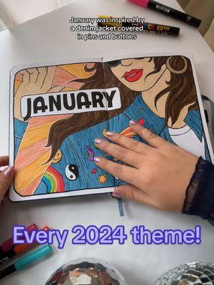 All of the themes from 2024 🥹 so proud! #BulletJournal #journaltok #journal #journalideas #artjournal #sketchbook #artist #art #design #designer #illustration #bulletjournaling #illustrator #bujoinspo #bujoideas #bujotok #bulletjournalspread #bulletjournalideas #bulletjournaltheme #2024 #drawing 