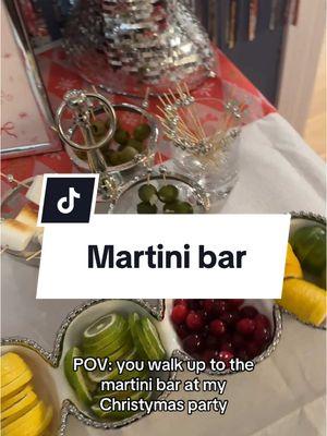 yes I hand stuffed the bleu cheese olives, I take my hosting duties very seriously 🫡 #martinibar #party #hosting #nye #christmasparty #christymas 