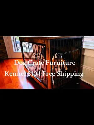 Dog Crate Furniture Kennel $104 Free Shipping #rengue #Dog #DogCrateFurniture #woodendoghouse #fyp #viralvideo #TikTokShop #shopping 