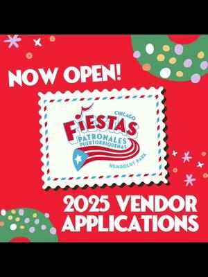 Fiestas Patronales Puertorriqueñas Chicago! 🇵🇷 Promises an unforgettable Four-Day Festival & Carnival, 🎡 more than 150 vendor opportunities will be available!  Food Stands  Food Trucks Traveling Artisans Chicago Makers Live Arts Artists’ Installations Sponsor Promotions ✍🏻SIGN UP EARLY!   Guarantee Your Spot! ✔️ E-mail: puertoricanfestchi@gmail.com  Web: PuertoRicanFest.com #puertoricanfestival #vendors #chicagofestivals #foodtruck  #makers #artesaniapuertorriqueña #artisans #festivalvendors 