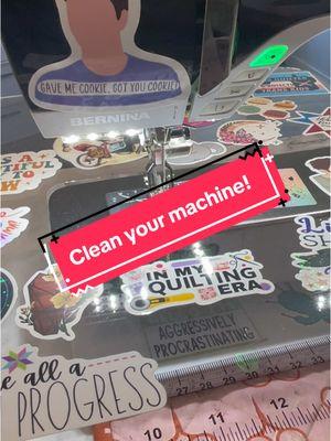 This is your sign to clean and oil your machine! Mine was as dry as the Sahara!  . . . ##quiltersoftiktok##quilttok##sewingtiktok##sewingtipsandtricks##quilting##sewingmachine##bernina##CleanTok##asmr##asmrsounds##fyp##fypシ