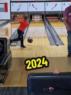 A strike from every month in 2024. #gobowling #fyp #pbajunior #2handedbowling #bowling #pba #youthbowling #bowlinginfluencer #strike #belmo #storm #stormbowling #tropicalsurge #brunswick #ebonitebowling #memoryunlocked 