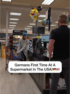 Germans First Time At A Supermarket In The USA!😂🇩🇪🇺🇸 #germany #funny #german #comedy #sketchcomedy @austonwhitley @Jeremy Pletcher 