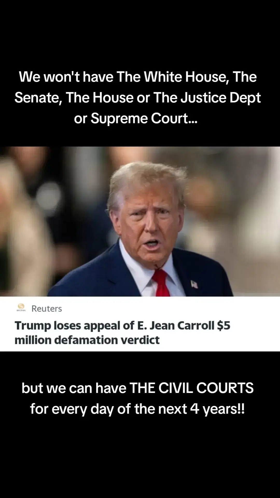 #Trump #EJeanCarroll #CivilCourt #Justice Remember Jones v. Clinton?? A President CAN be sued in Civil Courtl while in office!