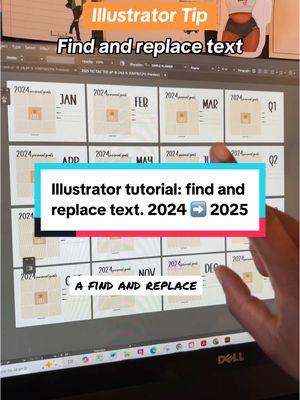 Adobe illustrator tip: how to find and replace text. 2024 to 2025. Bingo vision board #adobeillustrator #adobeillustratortips #adobeillustratortutorial #bingovisionboard #2025 