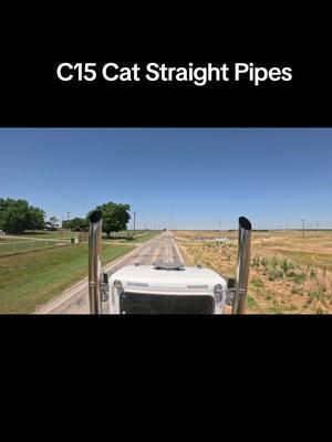 Kitty cat singin her song. #jakebrakes #cat #catipillar #c15 #peterbilt379 #paplowharvesting #straightpipes  At the stop sign, Gus (driving the red truck) told me over the radio to keep comin so that's why I pulled out in front of him....