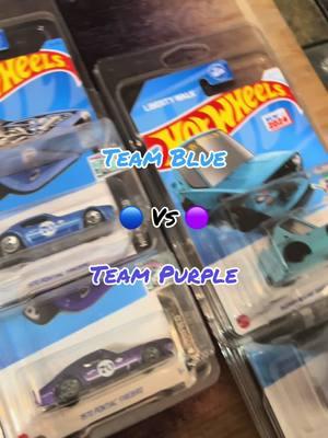 Today’s #hotwheels faceoff is team blue vs team purple! Who wore it better? lol Will another new champion emerge?! #hwcollector #hummerev #nissanskyline #pontiacfirebird 