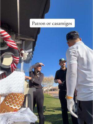 There is only one right answer🙊😉 #golf #golfing #golfer #mengolfthings #golftiktok #golftok #vegas #lasvegas #bevcart #cartgirl #sport @Patrón Tequila 