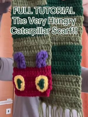 I hope this makes sense!!! Please comment any questions, and tag me if you make it, I’d love to see!! #crochet #crocheting #crochetersoftiktok #crochettiktok #yarn #crochettok #DIY #crochetscarf #scarf #theveryhungrycatapiller #tutorial 