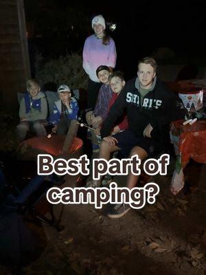 Camping for the first time! (Don't judge😂) Here's what they loved. Luckily the weather here allows December camping! #camping #bigfamily #rollcall #momlife #bigfamilylife #momof8 #twins #siblinglife #campinglife #Outdoors #campfire #🏕️ #familyfunpack 