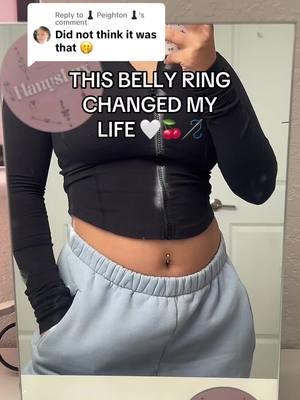 Replying to @♟️ Peighton ♟️ This belly ring changed my life! 😱 #bellypiercings #piercings #waterproof 