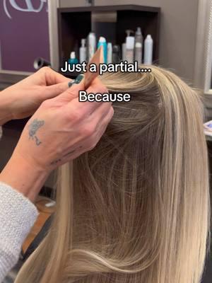 Just a Partial!!✨🫶 #partialfoil #partialvsfull #fullfoil #results #moneysaving #money #time #savingtime #damage #lessdamage #secretbeautybrush #secretbeautyspa #secretbeauty #hairstylist #hairstylistlife #healthyhair 