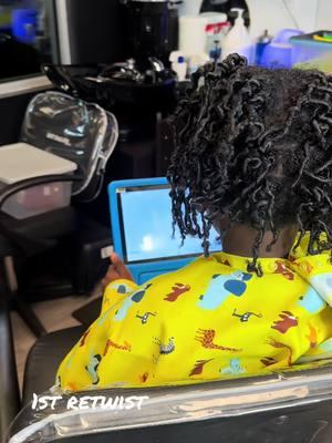 First retwist vibes #dreadedbydrea #foryoupage #DBDdrip #dreathelocdoc #locs #kidswithlocs 