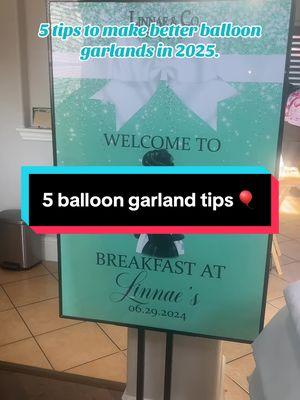 5 balloon garlands tips. Which tip helped you the most? 👀 #balloon #balloongarland #balloongarlands #balloongarlandtutorial #breakfastattiffanys #birthdayballoons #balloongarlandtips 