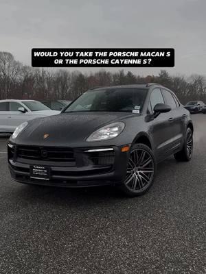 Which one would you take? Check out our selection of both models at www.porscheflemington.com! - #porsche #porschemacan #porschecayenne #porschesuv #porschemoment #porscheclub #porschelife #porschecars #carsofinstagram #carsdaily #cioccaonsocial