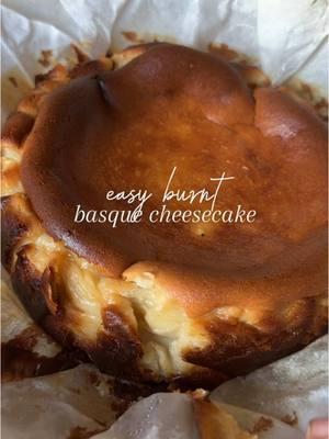 Easy burnt basque cheesecake  Indulge in the decadent deliciousness of Basque Burnt Cheesecake with this easy recipe! With just a handful of ingredients, you’ll create a creamy, caramelized dessert that will have you wanting for more. #easydessert #EasyRecipes #Foodie #cakerecipe #simpledessert