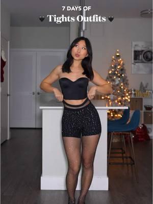 Rhinestone tights: YAY or NAY? 🪩✨ this look is perfect for New Year’s Eve 🥂 Outfit on my LTK 🔗 Bra + Shorts: @b.tempt’d  Tights: @Amazon Fashion  Blazer: @Nasty Gal  Heels: @Lewkin  Earrings: @Lulus  Fragrance: @YSL Beauty  Purse: @Marshalls  #newyearseve #nye #partydress #grwm #howtostyle #sequins #rhinestones #tightsoutfit #datenightoutfit #girlsnightout 