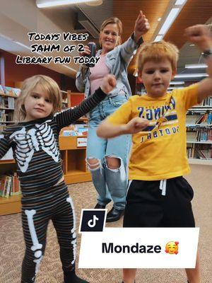 Happy last Monday of the year! 😜🥰 @forrest frank #forrestfrank #monday #library #libraryfun #sahm #mom #kids #todaysvibe #vibing #relatable #fyp 