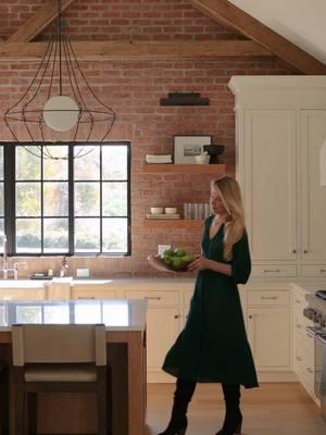 One of my favorite kitchens of all time! #kitchendesign #kitchenremodel #brickbacksplash #dreamkitchen 