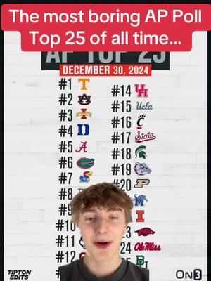 Here is my reaction to the most uninteresting AP poll top 25 of all time. . . #fyp #collegebasketball #ncaabasketball #cbb 