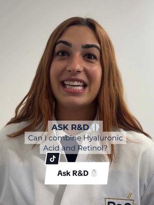 We love combining powerhouse ingredients for boosted skin benefits! We asked Kalen, our R&D Manager, how we can combine Retinol with Hyaluronic Acid 👨‍🔬 #rocskincare #askrd #retinol #retinolforall #theogretinol #hyaluronicacid #serum #skintok