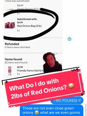 What Do I do with 2lbs of Red Onions?🧅 #onions #red #pounds #soup #sad #doordash #instacart #men #shopping #icecream  