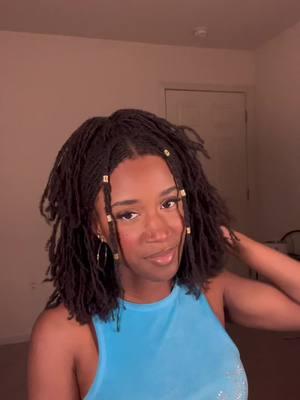 Loc hairstyle pt.2😚  #lochairstyles #microlocsjourney #sisterlocks #naturalhairtiktok #locstylesforwomen #sisterlocksjourney 