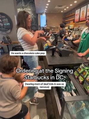 One of our best of 2024 (or maybe just a very rewarding moment for me as a hearing mom of deaf children 🥹🤟🏼)  #mom #motherhood #topvideo #signingstarbucks #washingtondcfood #signlanguage #asl 